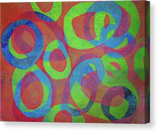 Abstract Canvas Print featuring the mixed media Design 21 by Joye Ardyn Durham