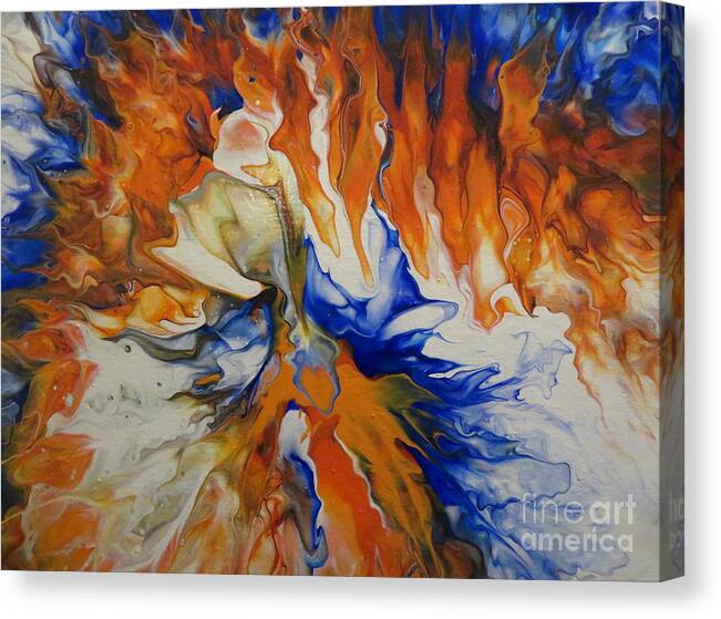 Abstract Canvas Print featuring the painting I Love Savannah State University II by Sonya Walker