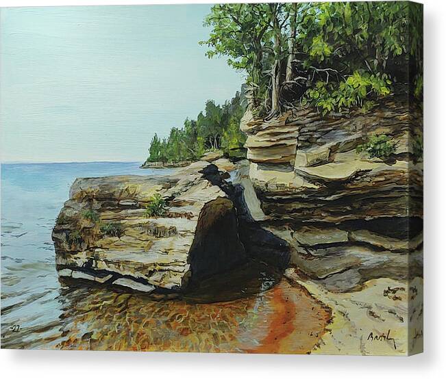 Copper Harbor Canvas Print featuring the painting In Search Of Memories by William Brody