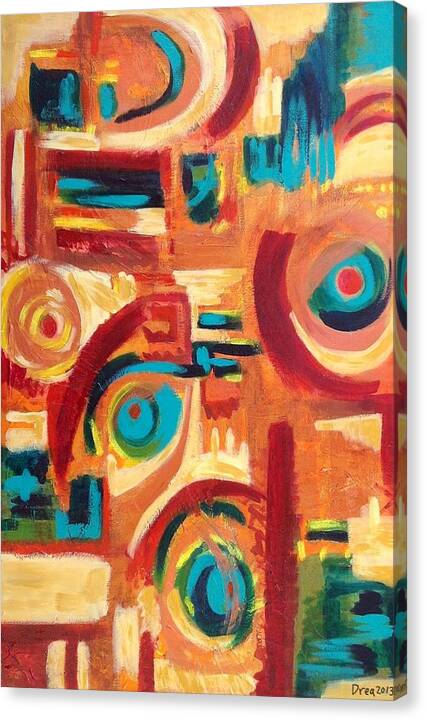 Childhood Canvas Print featuring the painting Kaleidoscope 2013 by Drea Jensen