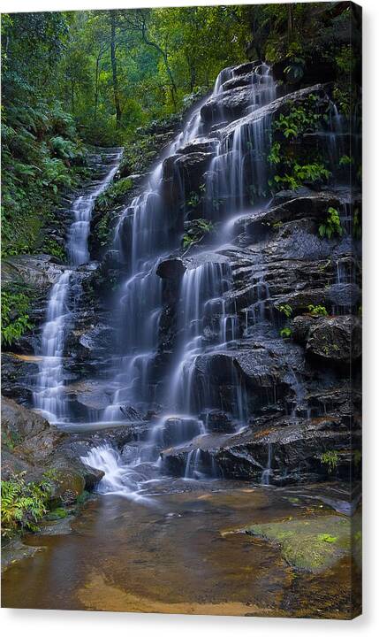 Waterfall Canvas Print featuring the photograph Valley of the Waters by Rick Drent