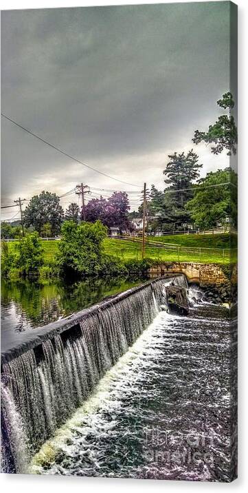 Spillway Canvas Print featuring the photograph Boonton New Jersey Spillway by Christopher Lotito