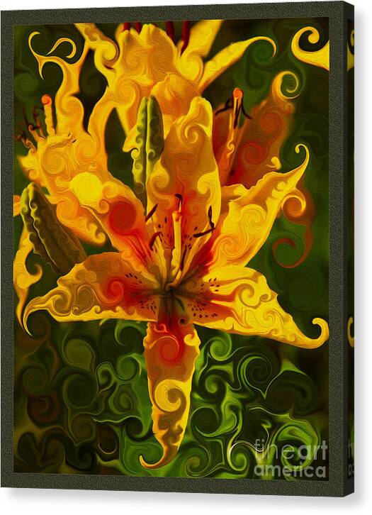Golden Beauties Canvas Print featuring the painting Golden Beauties by Omaste Witkowski