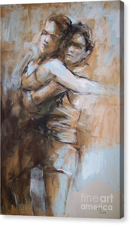 Figurative Canvas Print featuring the painting Toil by Tina Siddiqui