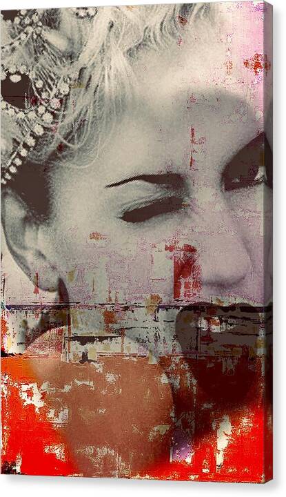  Canvas Print featuring the mixed media Gwen S by Jayime Jean