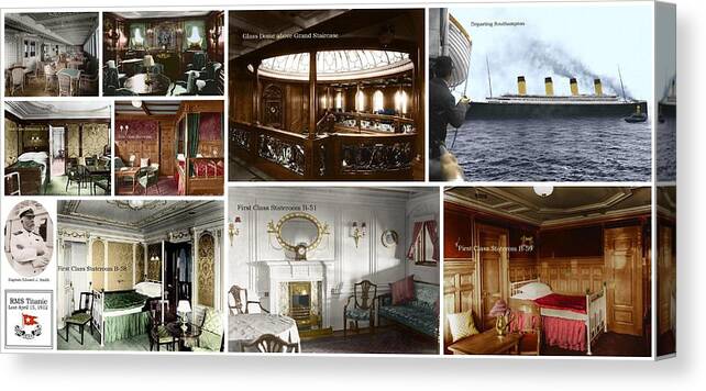 Titanic Interior In Color Canvas Print