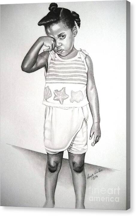 African American Art Canvas Print featuring the drawing Patrika by Sonya Walker