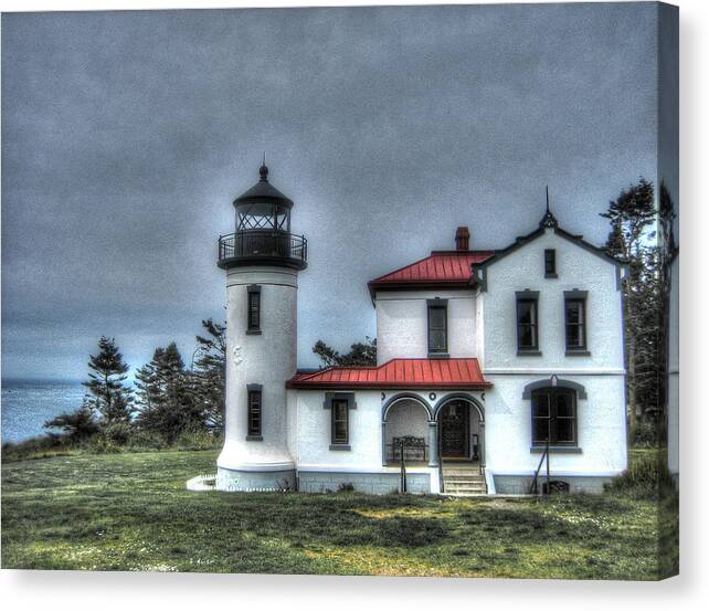 Lighthouse Canvas Print featuring the photograph Admiralty Bay Lighthouse by Michaelalonzo Kominsky