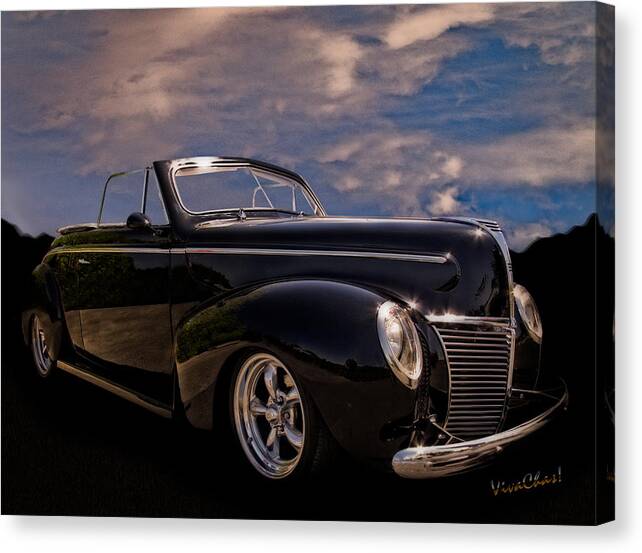 1939 Canvas Print featuring the photograph 39 Mercury Convertible by Chas Sinklier
