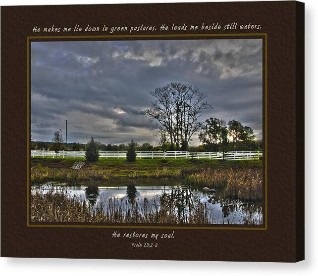 Brooklawn Canvas Print featuring the photograph Brooklawn Pond by Carol Erikson