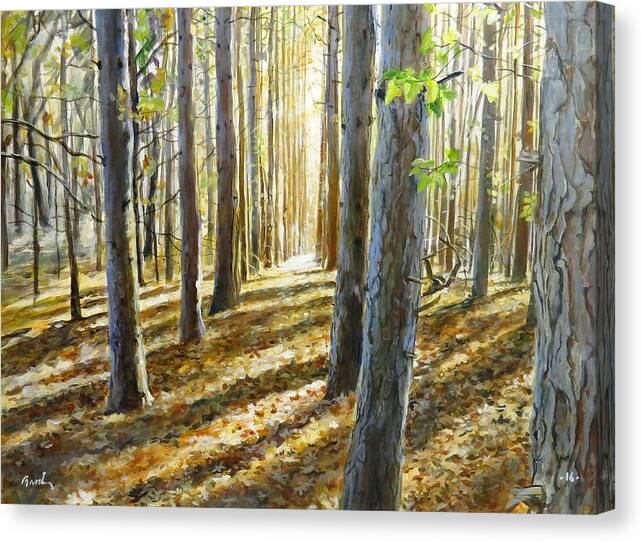 Woods Canvas Print featuring the painting The Forest And The Trees by William Brody