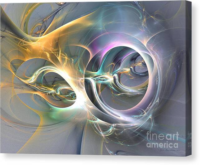Art Canvas Print featuring the digital art On fire - Abstract art by Sipo Liimatainen