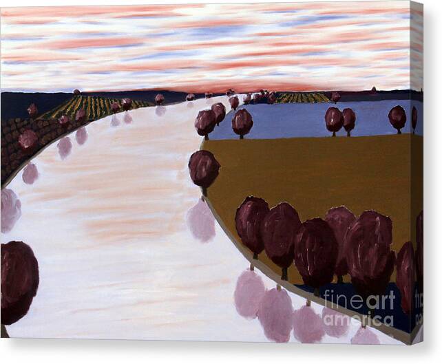 Landscape Canvas Print featuring the painting Another Turn by Paul Anderson