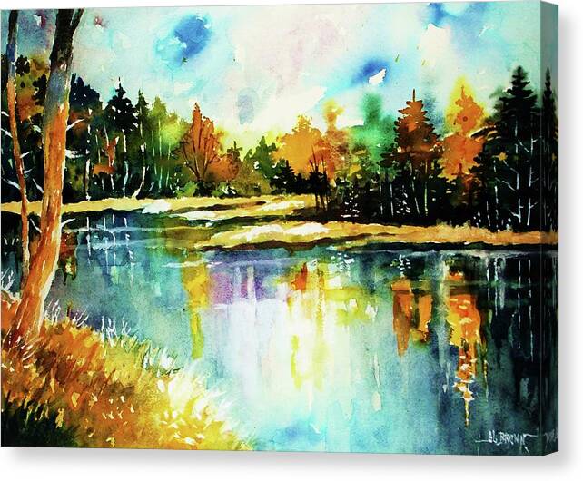 Lalke Canvas Print featuring the painting The Splendor and Color of Autumn by Al Brown