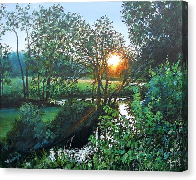 Landscape Canvas Print featuring the painting A Good Day by William Brody