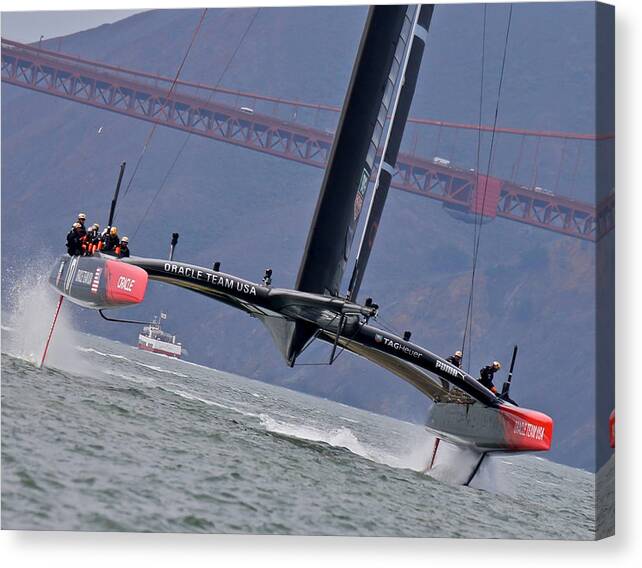 Oracle Canvas Print featuring the photograph America's Cup Oracle #20 by Steven Lapkin