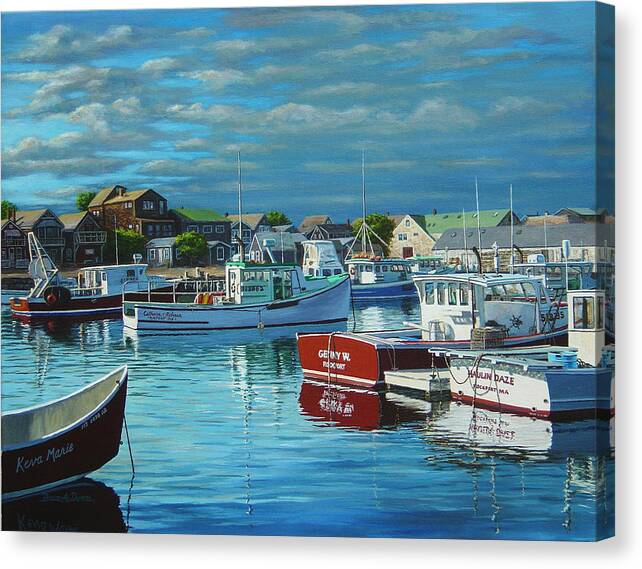Marine Art Canvas Print featuring the painting Before The Storm by Bruce Dumas