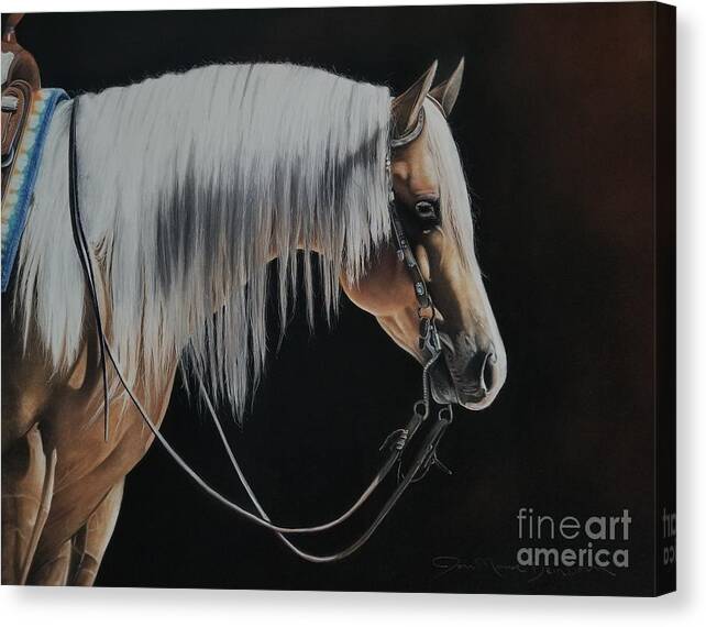Palomino Canvas Print featuring the pastel Not Just Another Pretty Face by Joni Beinborn