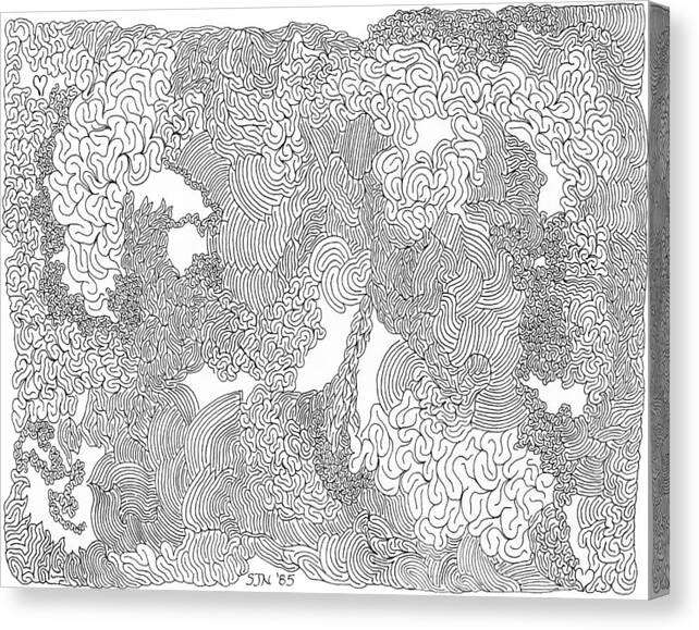 Mazes Canvas Print featuring the drawing Seduction by Steven Natanson