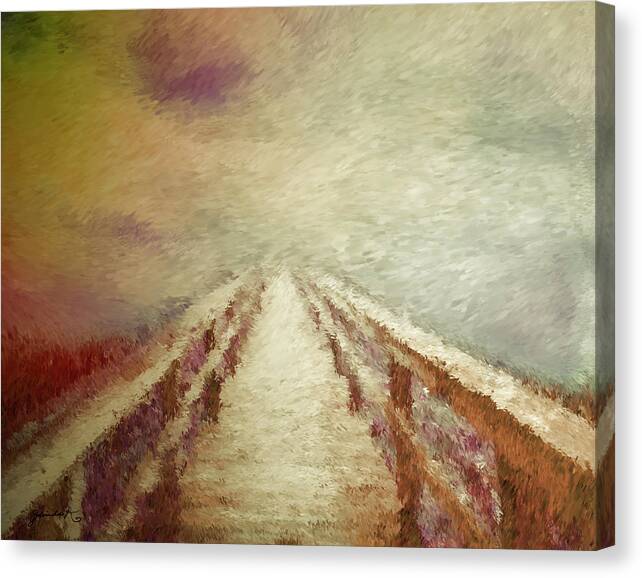 Painting Canvas Print featuring the painting A Journey into the Unknown by Gerlinde Keating