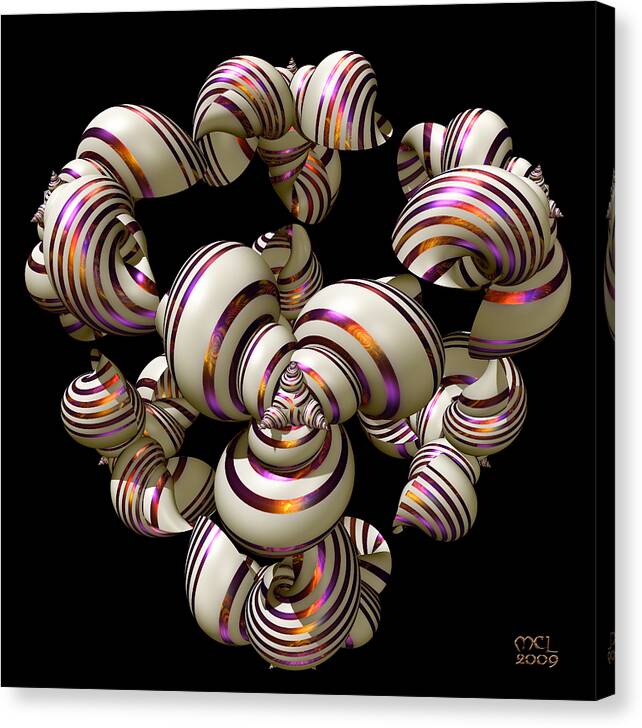 Computer Canvas Print featuring the digital art Shell Convergence by Manny Lorenzo