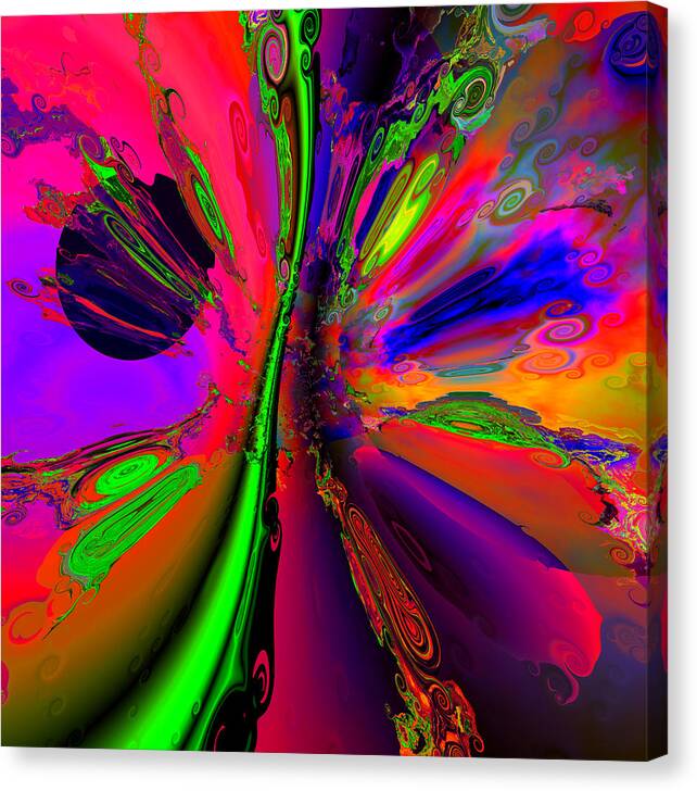 Abstract Canvas Print featuring the digital art OCF 509 Limited Edition by Claude McCoy