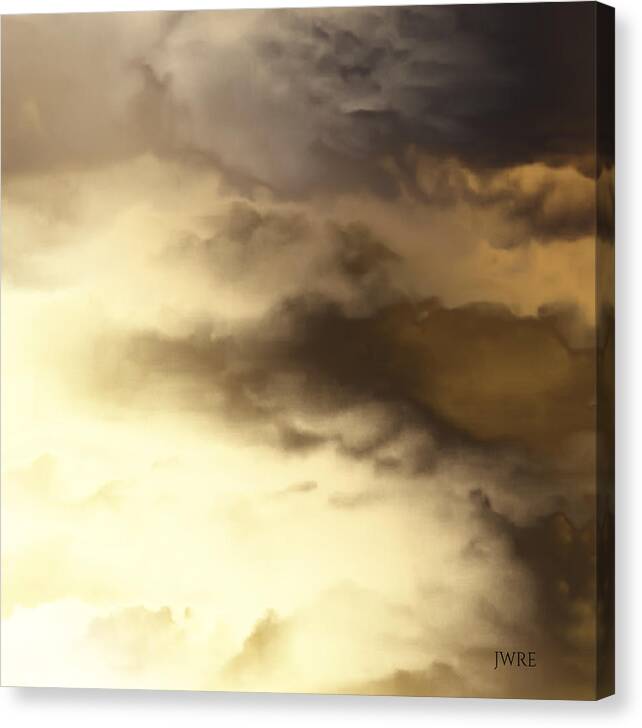 Haunted Canvas Print featuring the mixed media Smokey Sky by John Emmett