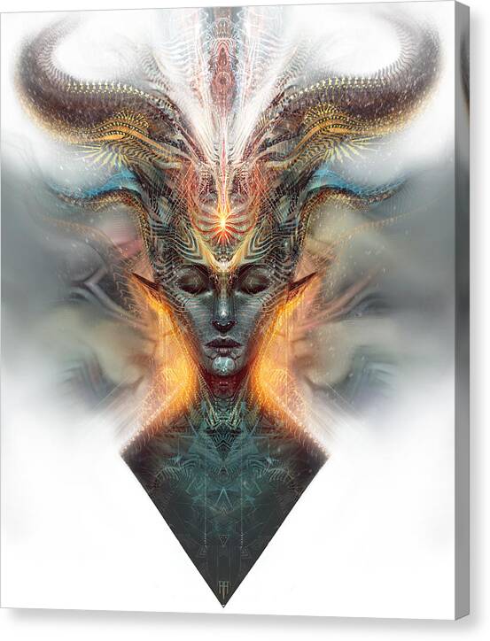 Android Jones Canvas Print featuring the digital art Dreaming by Alex Ruiz