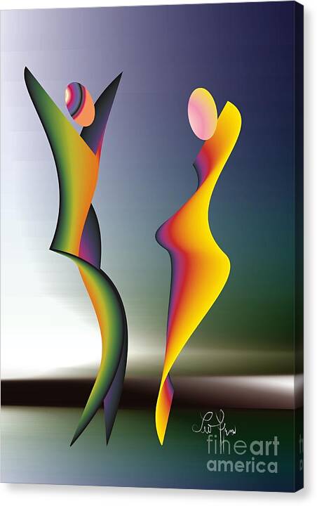 Dance Canvas Print featuring the digital art Dance 1 #1 by Leo Symon