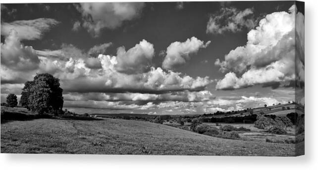 Culm Canvas Print featuring the photograph Culm Valley in Devon #1 by Pete Hemington