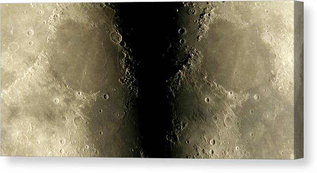 Moon Canvas Print featuring the photograph Moon's Surface #1 by Pekka Parviainen/science Photo Library