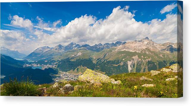 Bavarian Canvas Print featuring the photograph Swiss Mountains #11 by Raul Rodriguez