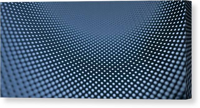 Shadow Canvas Print featuring the digital art Curved Dot Pattern #2 by Ralf Hiemisch