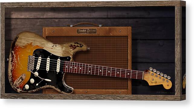 Stratocaster Canvas Print featuring the digital art Blues Tools by WB Johnston