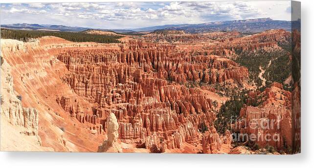 Bryce Canyon Panorama Canvas Print featuring the photograph Bryce Canyon Extra Large Panorama by Adam Jewell