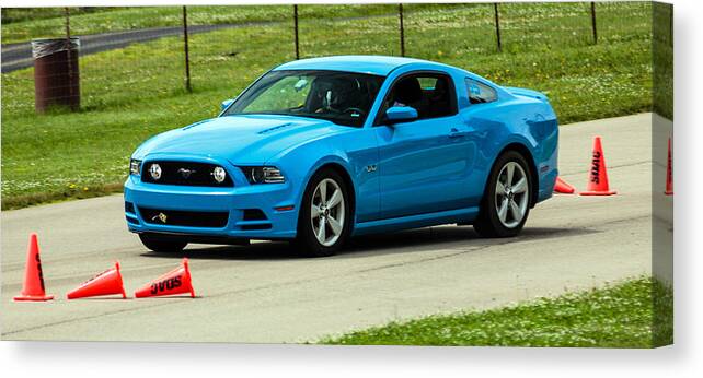 Ford Mustang Canvas Print featuring the photograph Car No. 55 - 01 by Josh Bryant