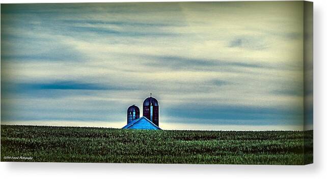 Landscape Photography Canvas Print featuring the photograph Distant Farm by Debra Forand