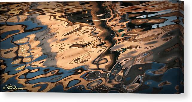 Water Scene Canvas Print featuring the photograph Early Morning Reflections by Phil Mancuso
