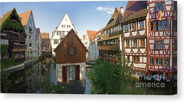 Germany Canvas Print featuring the photograph fishermens quarter in Ulm by Rudi Prott