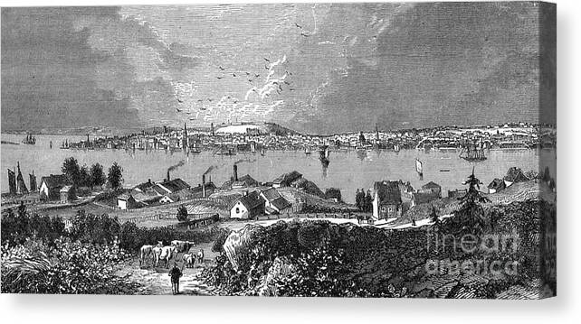 Canada Canvas Print featuring the drawing Halifax NS - 1878 by Art MacKay