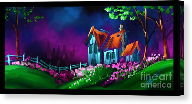Home Canvas Print featuring the painting Honey I Am Home by Steven Lebron Langston