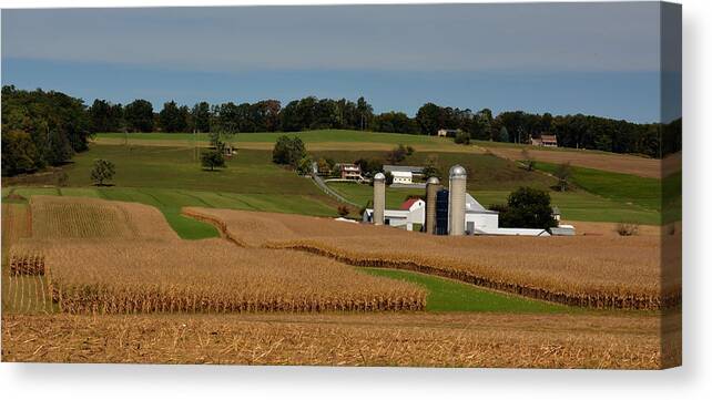 Lancaster County Canvas Print featuring the photograph Lancaster County Farm by William Jobes