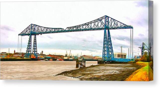 Bridge Canvas Print featuring the photograph Middlesborough Transporter by Mick Flynn