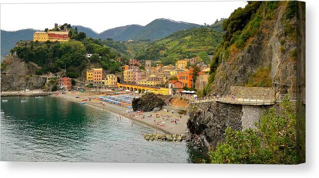 Monterosso Canvas Print featuring the photograph Monterosso by land by Corinne Rhode