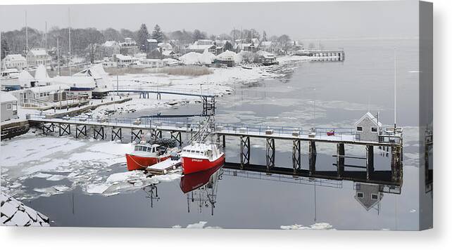 New England Canvas Print featuring the photograph Newburyport in Winter by Rick Mosher