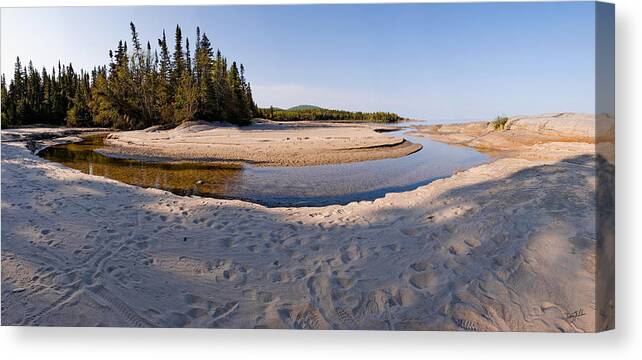 Lake Superior Canvas Print featuring the photograph Prisoners Cove  by Doug Gibbons
