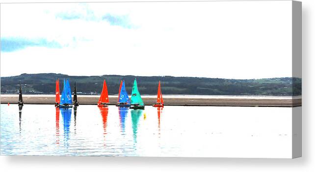 Nautical Canvas Print featuring the photograph Reflective sailing by Spikey Mouse Photography