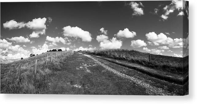 Running Canvas Print featuring the photograph Running up that Hill by Hazy Apple
