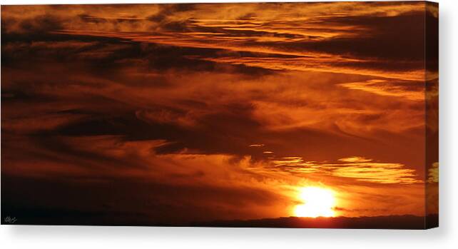 Sky Ripples Canvas Print featuring the photograph Sky Ripples by Laura Hol Art