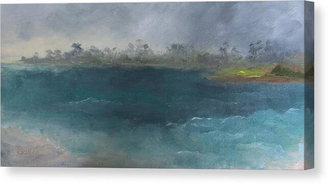Cape San Blas Canvas Print featuring the painting Stormy Weather by Susan Richardson